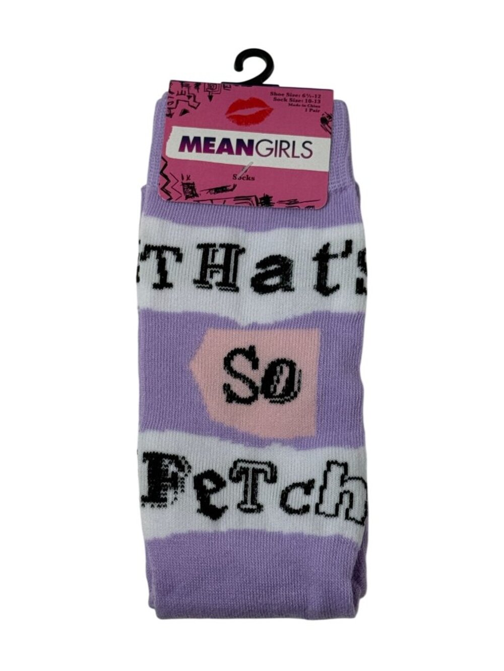 Mean Girls That's So Fetch Movie Crew Socks Adult